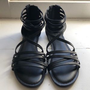 Black Strappy Sandals